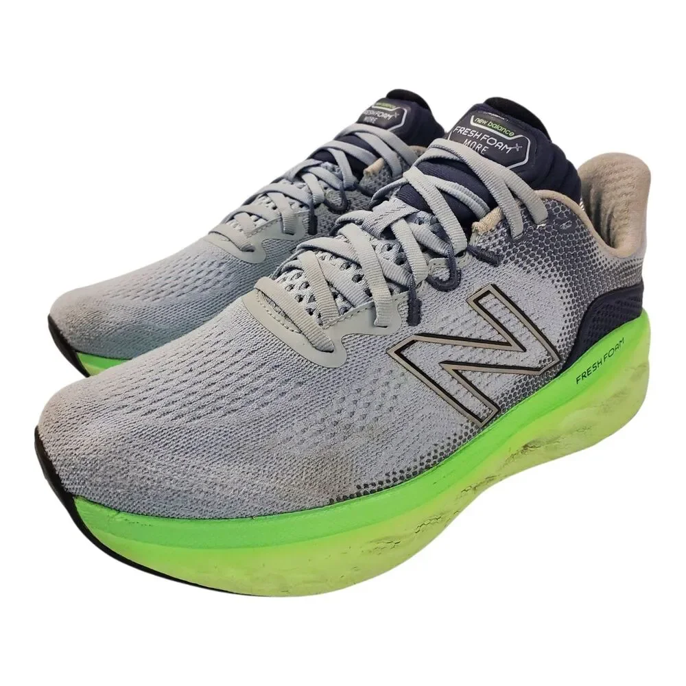 NEW BALANCE Shoes FRESH FOAMx MORE Mens Size 10.5 Gray Green Running Sneaker